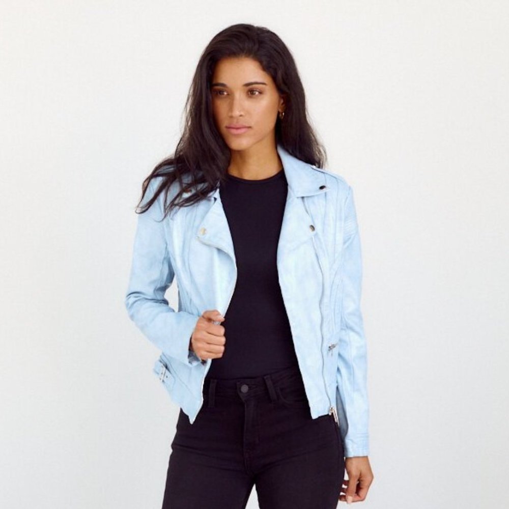 Cecilia Moto Style Faux Leather Jacket - Fabrik